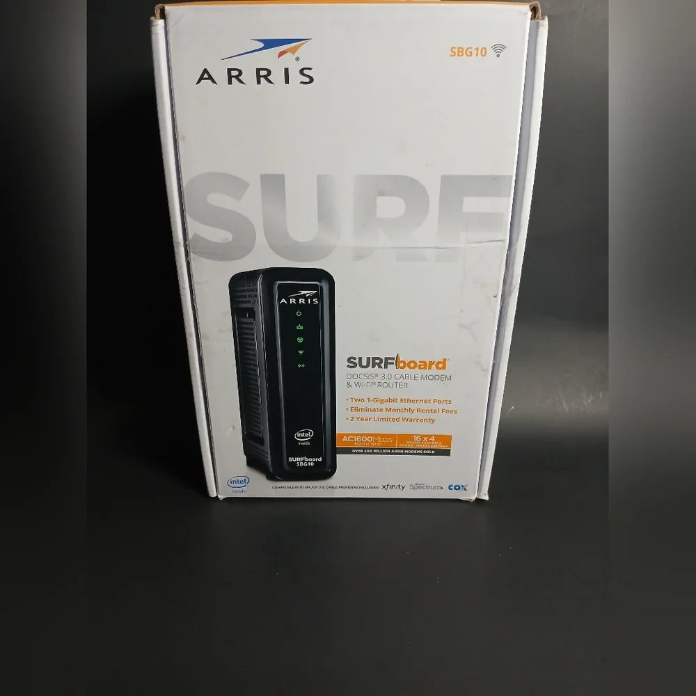 Arris Surfboard DOCSIS, 3.0 cable modem &wifi router, new in original pkg